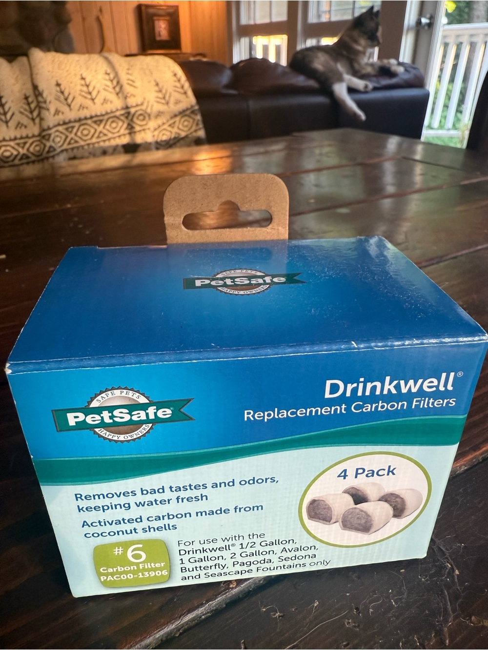 PetSafe Drinkwell Replacement Carbon Filters - Blue and Teal Box (4 Pack)